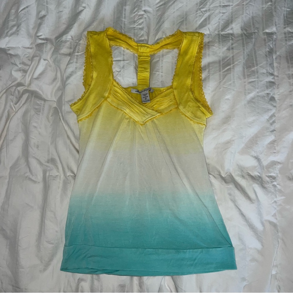 American Rag Yellow and Blue Ombre Camisole